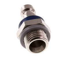 Latón niquelado DN 5 Acoplamiento de aire azul Enchufe G 1/4 pulgadas Macho