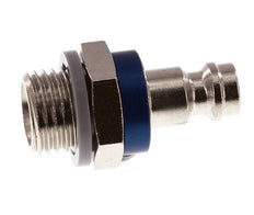 Latón niquelado DN 5 Acoplamiento de aire azul Enchufe G 1/4 pulgadas Macho
