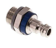 Latón niquelado DN 5 Acoplamiento de aire azul Enchufe G 1/4 pulgadas Macho