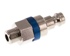 Latón niquelado DN 5 Acoplamiento de aire azul Enchufe G 1/8 pulgadas Macho