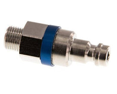 Latón niquelado DN 5 Acoplamiento de aire azul Enchufe G 1/8 pulgadas Macho