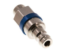 Latón niquelado DN 5 Acoplamiento de aire azul Enchufe G 1/8 pulgadas Macho