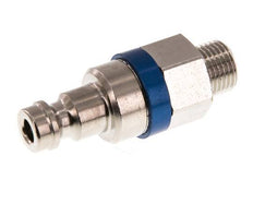 Latón niquelado DN 5 Acoplamiento de aire azul Enchufe G 1/8 pulgadas Macho