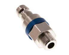 Latón niquelado DN 5 Acoplamiento de aire azul Enchufe G 1/8 pulgadas Macho