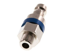 Latón niquelado DN 5 Acoplamiento de aire azul Enchufe G 1/8 pulgadas Macho