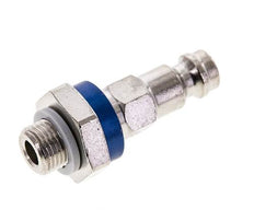 Latón niquelado DN 5 Codificación azul Enchufe de acoplamiento de aire G 1/8 pulgadas Macho