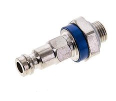 Latón niquelado DN 5 Codificación azul Enchufe de acoplamiento de aire G 1/8 pulgadas Macho
