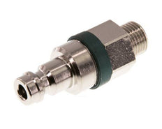 Latón niquelado DN 5 Verde Enchufe de acoplamiento de aire G 1/8 pulgadas Macho