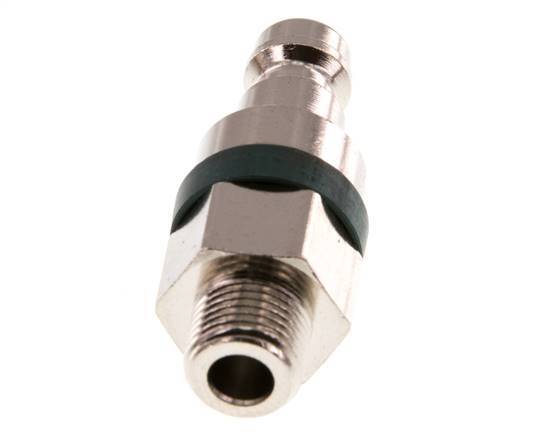 Latón niquelado DN 5 Verde Enchufe de acoplamiento de aire G 1/8 pulgadas Macho