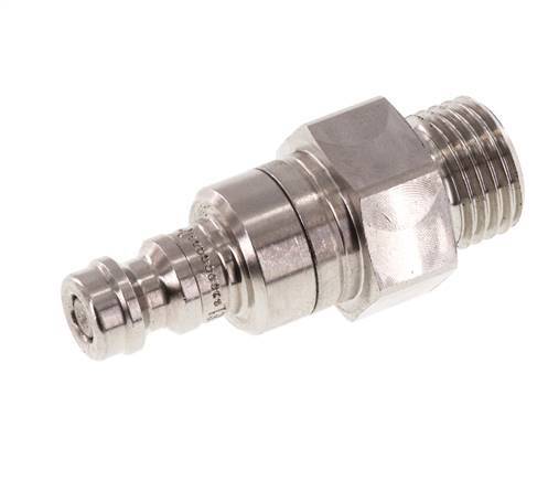 Acero inoxidable 316L DN 5 Acoplamiento de aire Enchufe G 1/4 pulgada macho de doble cierre