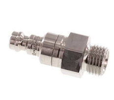 Acero inoxidable 316L DN 5 Acoplamiento de aire Enchufe G 1/4 pulgada macho de doble cierre