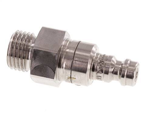 Acero inoxidable 316L DN 5 Acoplamiento de aire Enchufe G 1/4 pulgada macho de doble cierre