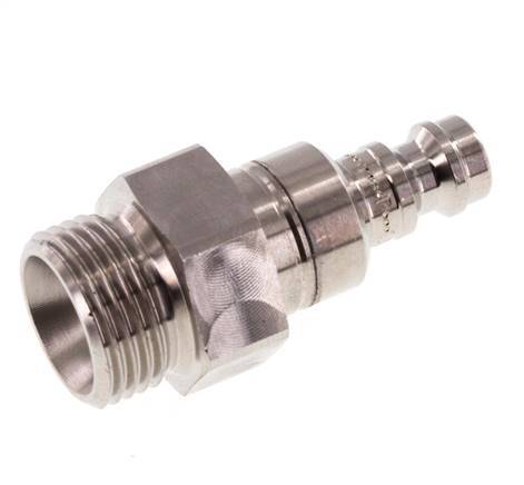 Acero inoxidable 316L DN 5 Acoplamiento de aire Enchufe G 3/8 pulgadas macho de doble cierre