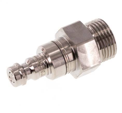 Acero inoxidable 316L DN 5 Acoplamiento de aire Enchufe G 3/8 pulgadas macho de doble cierre
