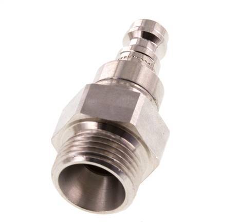 Acero inoxidable 316L DN 5 Acoplamiento de aire Enchufe G 3/8 pulgadas macho de doble cierre