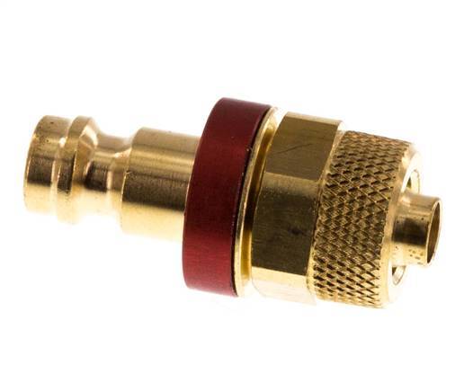 Tapón de acoplamiento de aire rojo DN 5 Tuerca de unión 6x8 mm