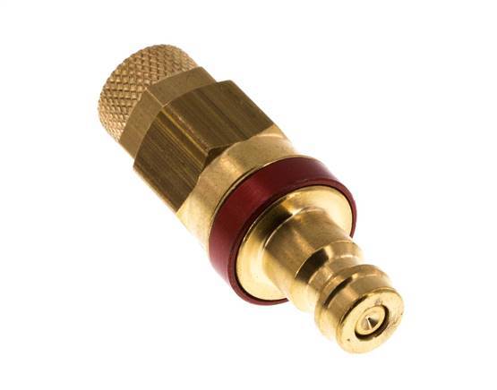 Tapón de acoplamiento de aire rojo DN 5 4x6 mm Tuerca de unión Doble cierre