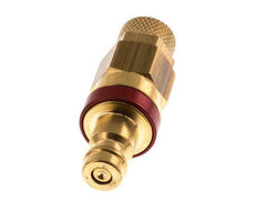 Tapón de acoplamiento de aire rojo DN 5 4x6 mm Tuerca de unión Doble cierre