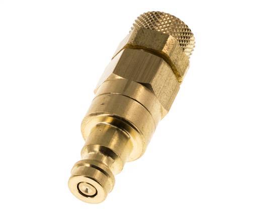 Tapón de acoplamiento de aire DN 5 de latón Tuerca de unión 6x8 mm Cierre doble