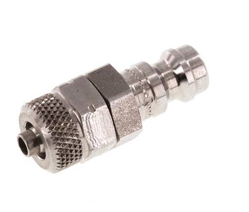 Acero inoxidable 316L DN 5 Tapón de acoplamiento de aire 4x6 mm Tuerca de unión