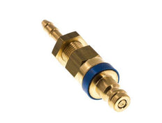 Latón DN 5 Azul Acoplamiento de Aire Tapón 4x6 mm Unión Tuerca Pasamuros Doble Cierre