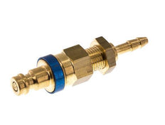 Latón DN 5 Azul Acoplamiento de Aire Tapón 4x6 mm Unión Tuerca Pasamuros Doble Cierre