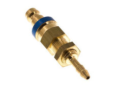 Latón DN 5 Azul Acoplamiento de Aire Tapón 4x6 mm Unión Tuerca Pasamuros Doble Cierre