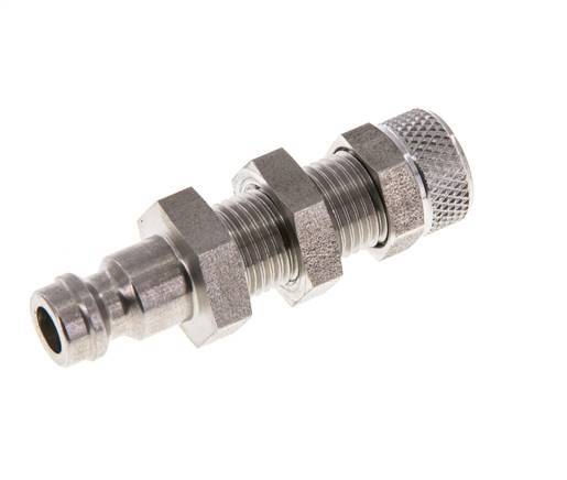 Acero inoxidable DN 5 Acoplamiento de aire Tapón 4x6 mm Tuerca de unión Mampara