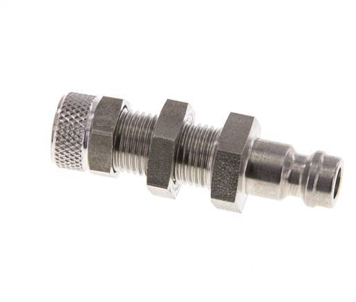 Acero inoxidable DN 5 Acoplamiento de aire Tapón 4x6 mm Tuerca de unión Mampara