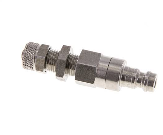 Acero inoxidable DN 5 Acoplamiento de aire Tapón 4x6 mm Tuerca de unión Pasamuros Cierre doble