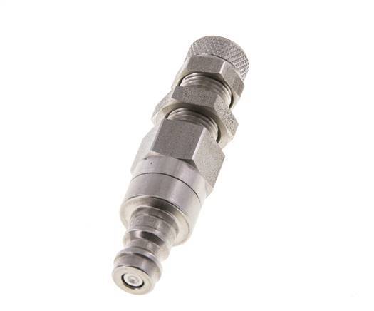 Acero inoxidable DN 5 Acoplamiento de aire Tapón 4x6 mm Tuerca de unión Pasamuros Cierre doble