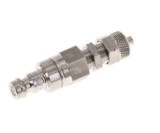 Acero inoxidable 316L DN 5 Acoplamiento de aire Tapón 4x6 mm Tuerca de unión Pasamuros Cierre doble