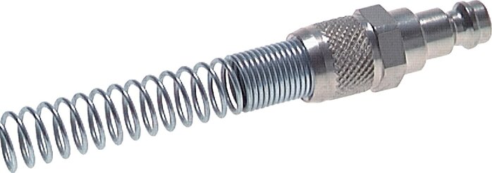 Latón DN 5 Tapón de acoplamiento de aire 6x8 mm Tuerca de unión Bend-Protect Giratorio