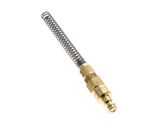 Latón DN 5 Acoplamiento de aire Enchufe 4x6 mm Tuerca de unión Doble cierre Bend-Protect