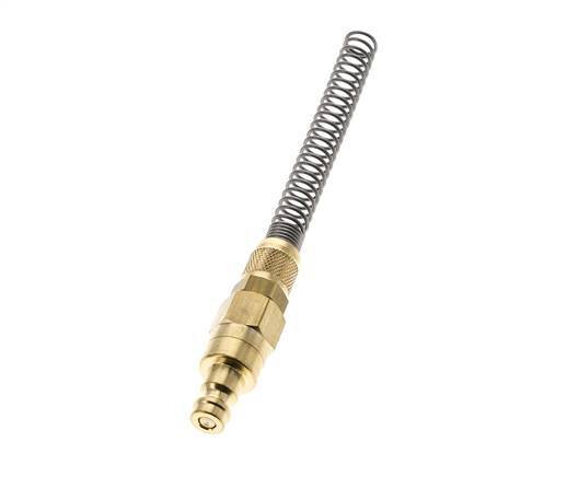 Latón DN 5 Acoplamiento de aire Enchufe 4x6 mm Tuerca de unión Doble cierre Bend-Protect