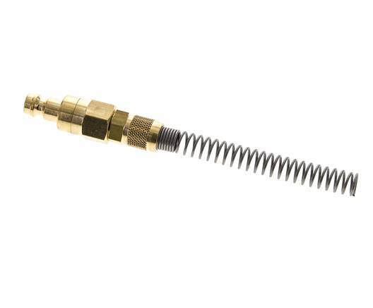 Latón DN 5 Acoplamiento de aire Enchufe 4x6 mm Tuerca de unión Doble cierre Bend-Protect