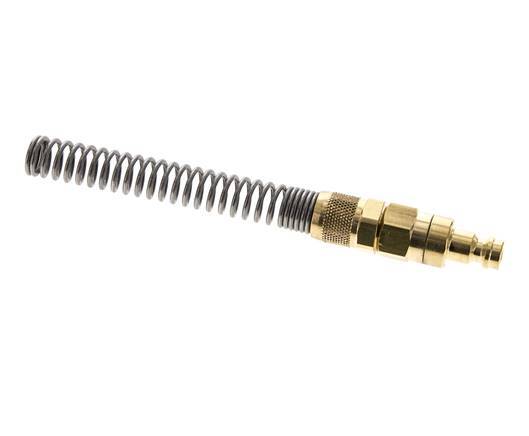 Latón DN 5 Acoplamiento de aire Enchufe Tuerca de unión 6x8 mm Doble cierre Bend-Protect