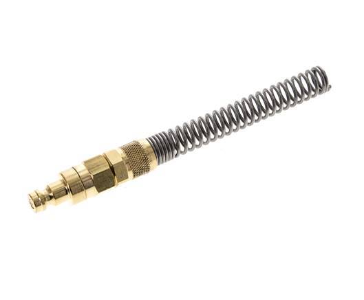 Latón DN 5 Acoplamiento de aire Enchufe Tuerca de unión 6x8 mm Doble cierre Bend-Protect