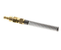 Latón DN 5 Acoplamiento de aire Enchufe Tuerca de unión 6x8 mm Doble cierre Bend-Protect