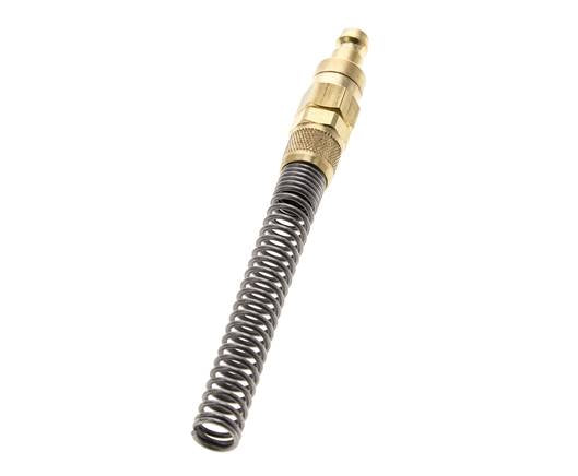 Latón DN 5 Acoplamiento de aire Enchufe Tuerca de unión 6x8 mm Doble cierre Bend-Protect