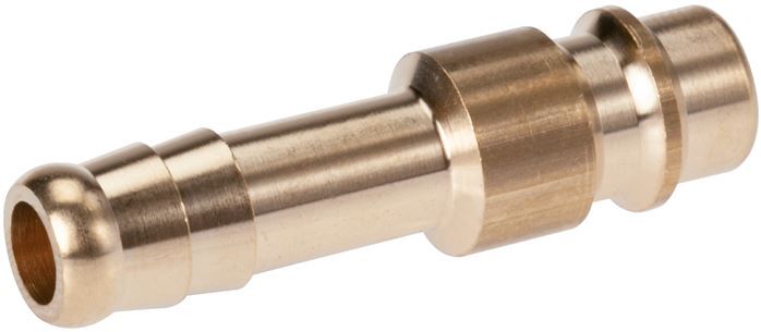 Nickel-plated Brass DN 7.2 (Euro) Air Coupling Plug 4 mm Hose Pillar [2 Pieces]