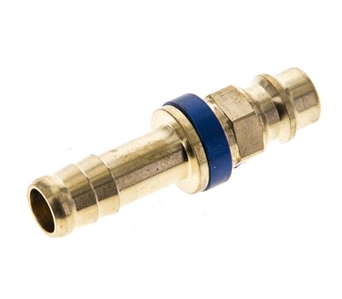 Latón DN 7.2 (Euro) Tapón de acoplamiento de aire codificado en azul Pilar de manguera de 9 mm
