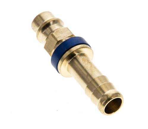 Latón DN 7.2 (Euro) Tapón de acoplamiento de aire codificado en azul Pilar de manguera de 9 mm