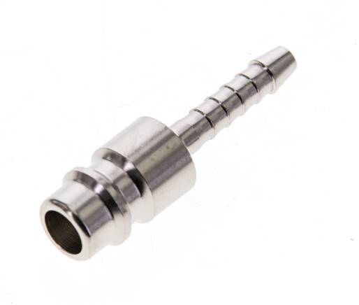 Nickel-plated Brass DN 7.2 (Euro) Air Coupling Plug 4 mm Hose Pillar [2 Pieces]