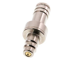 Latón niquelado DN 7,2 (Euro) Tapón de acoplamiento de aire 13 mm Pilar de manguera Doble cierre
