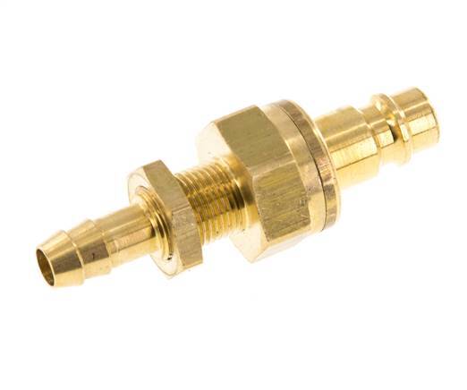Latón DN 7,2 (Euro) Acoplamiento de aire Tapón de 8 mm Columna de manguera Mampara de cierre doble