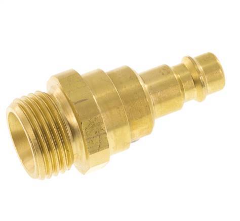 Acoplamiento de aire de latón DN 7.2 (Euro) Enchufe G 1/2 pulgadas macho con válvula de retención