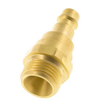 Acoplamiento de aire de latón DN 7.2 (Euro) Enchufe G 1/2 pulgadas macho con válvula de retención