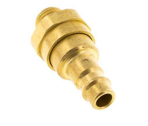 Acoplamiento de aire de latón DN 7.2 (Euro) Enchufe G 1/4 pulgadas macho con válvula de retención