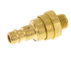 Acoplamiento de aire de latón DN 7.2 (Euro) Enchufe G 1/4 pulgadas macho con válvula de retención